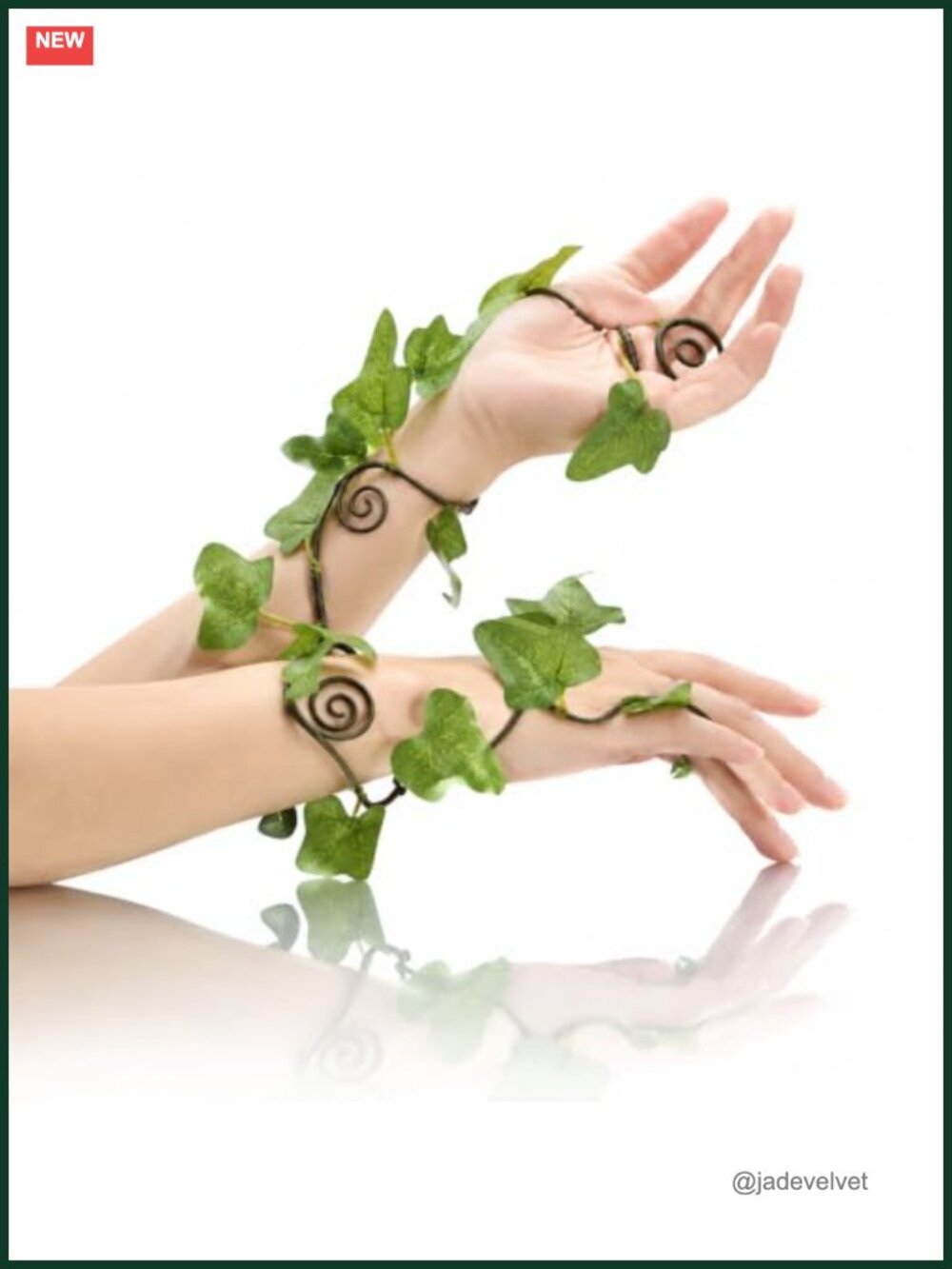 Ivy Leaf Arm Wrap Set Fairy Elf Costume Accessory Bendable Vine